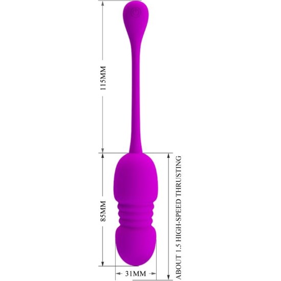 Prettylove Callieri Vibrating Egg with Thrusting and Remote Control