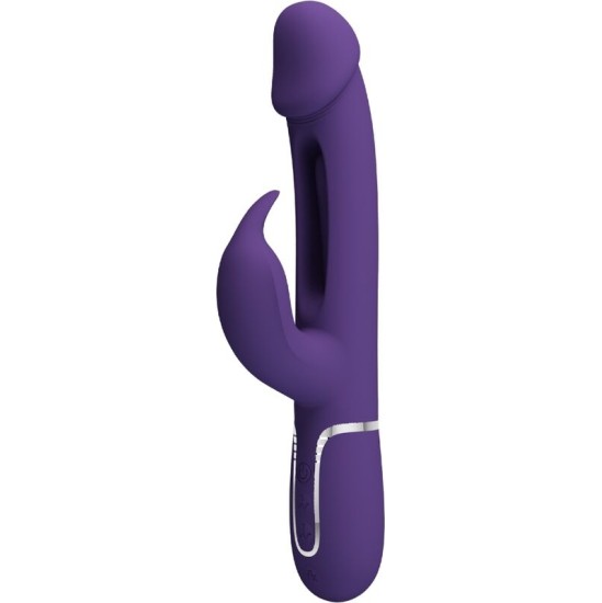 Pretty Love Flirtation PRETTY LOVE - KAMPAS RABBIT 3 IN 1 MULTIFUNCTION VIBRATOR WITH TONGUE VIOLET