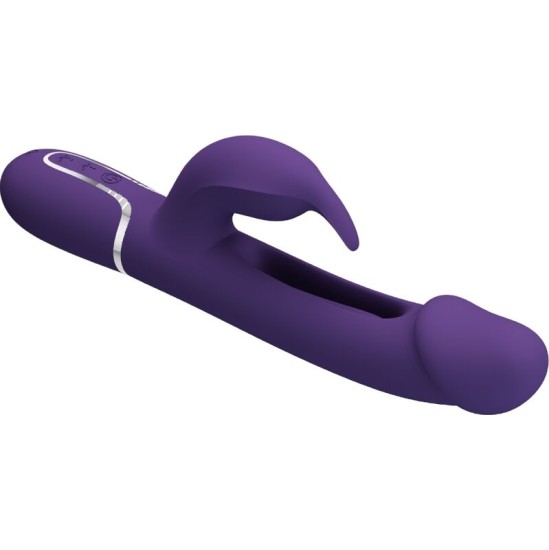 Pretty Love Flirtation PRETTY LOVE - KAMPAS RABBIT 3 IN 1 MULTIFUNCTION VIBRATOR WITH TONGUE VIOLET