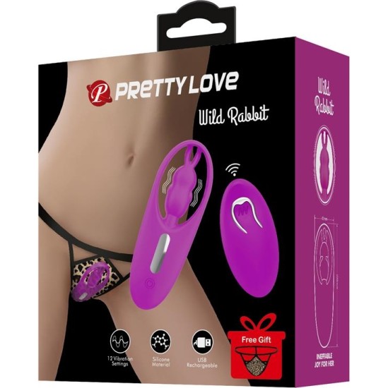 Prettylove Wild Rabbit Panty Stimulator Remote Control