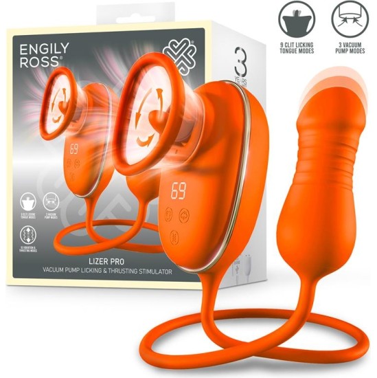 Engily Ross Lizer Pro Oscillating Tongue Stimulator, Vacuum Pump, and Thrusting Egg