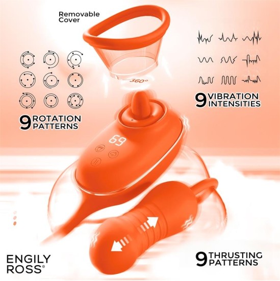 Engily Ross Lizer Pro Oscillating Tongue Stimulator, Vacuum Pump, and Thrusting Egg