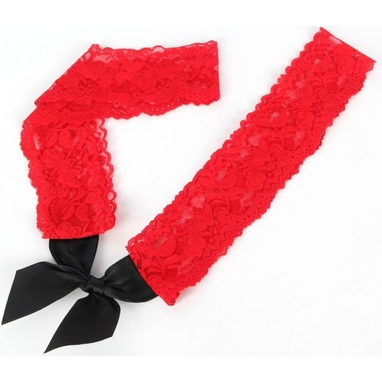 Subblime Dresses SUBBLIME - 952068 SHORT FISHNET DRESS WITH BLACK AND RED STITCHING ONE SIZE