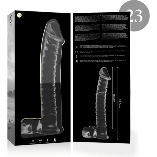 Nebula Series By Ibiza MODELIS 23 DILDO BOROSILIKATINIS STIKLAS 21,5 X 4 CM CLEAR