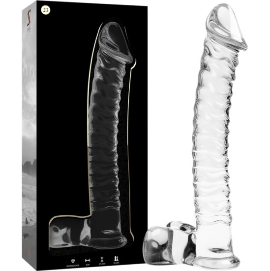 Nebula Series By Ibiza MODELIS 23 DILDO BOROSILIKATINIS STIKLAS 21,5 X 4 CM CLEAR