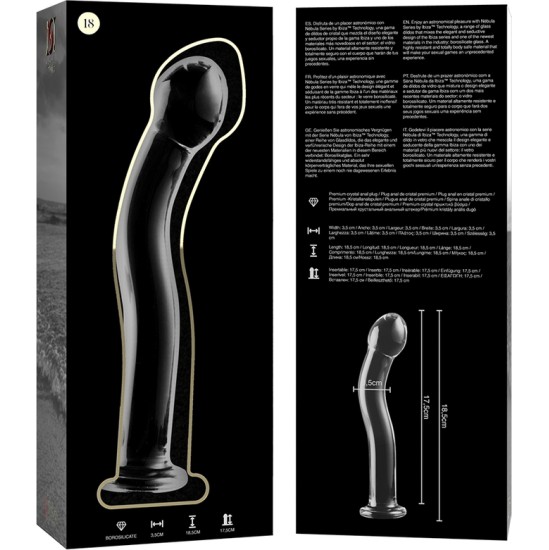 Nebula Series By Ibiza MUDEL 18 DILDO BOROSILIKAATKLAAS 18,5 X 3,5 CM SELG