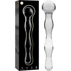Nebula Series By Ibiza MODEL 13 DILDO BOROSILICATE GLASS 18 X 3.5 CM CLEAR