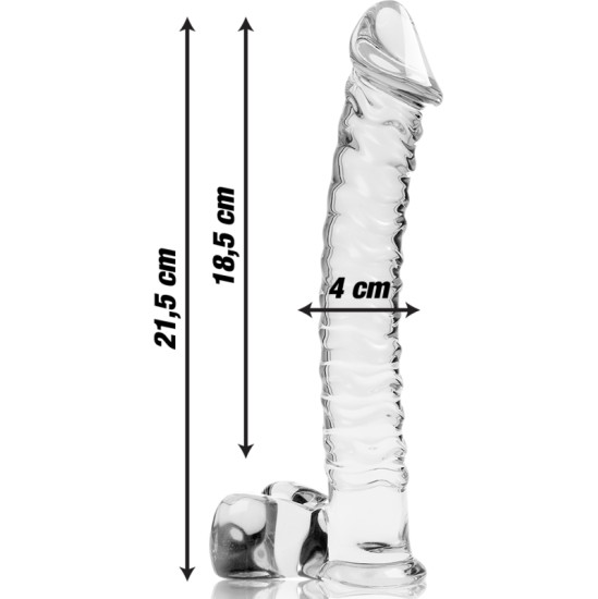 Nebula Series By Ibiza MODELIS 23 DILDO BOROSILIKATINIS STIKLAS 21,5 X 4 CM CLEAR