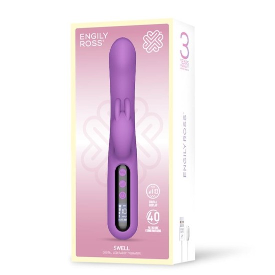 Digital Swell Vibrador con Pantalla S per Potente 23,2 см