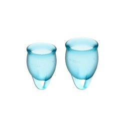 Satisfyer Feel Confident Menstrual Cup Light Blue Pack of 2