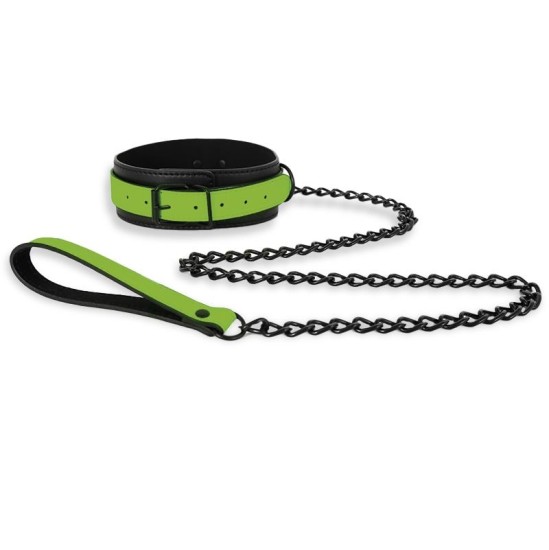 Intoyou Shining Line Glow in the Dark Collar with Leash