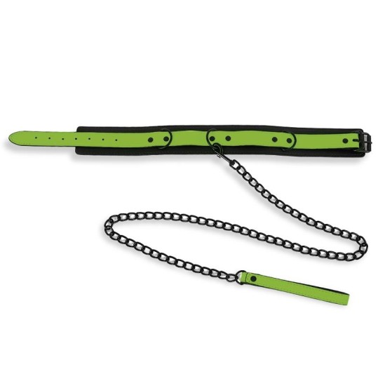 Intoyou Shining Line Glow in the Dark Collar with Leash