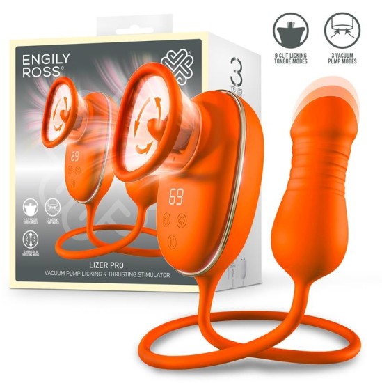 Engily Ross Lizer Pro Oscilating Tongue Stimulator, Vakuumsūknis un Thrusting Egg