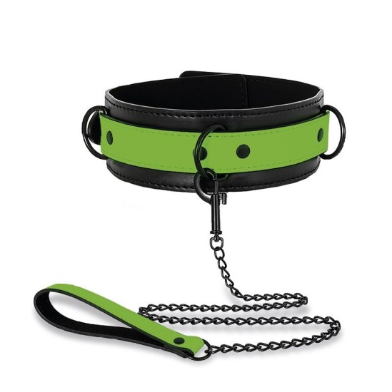 Intoyou Shining Line Glow in the Dark Collar with Leash