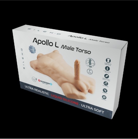 Silexd TORSO APOLLO L MIESA + DILDO 17'7 CM