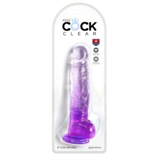 King Cock Clear KingCockClear 8 w bumbiņas Purple