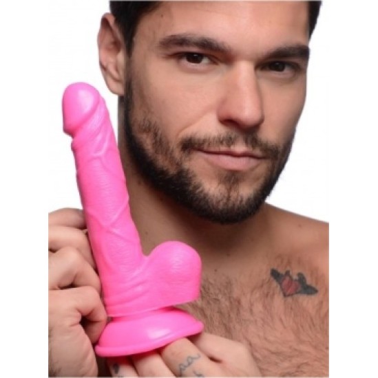 Xr - Pop Peckers REĀLISTS DILDO AR sēkliniekiem 16'5 CM ROZĀ