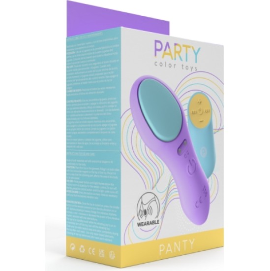 Party Color Toys KELNŲ VIBRATORIAUS SU LILA USB VALDYMU