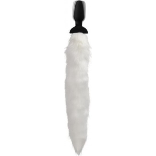 Xr - Tailz WHITE FOX USB VIBRATOR TAIL PLUG WITH REMOTE