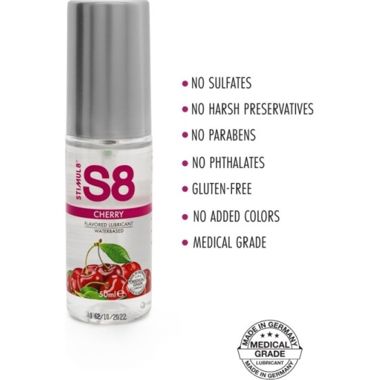 Stimul8 S8 ŪDENS BĀZES LUBRIKANTS 50 ML CHERRY