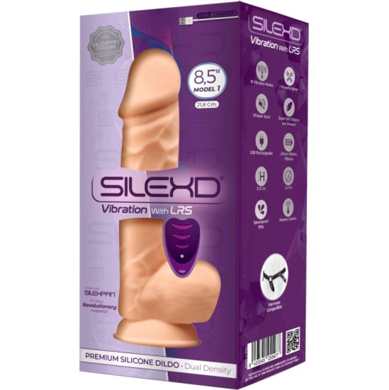 Silexd USB SILIKONA VIBRATORA MODELIS 4 8'5 FLESH + LRS CONTROL"