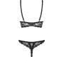 Obsessive LETICA 2-VNT JUODOS RINKINYS JUODAS S/M