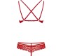 Obsessive 860-SET-3 2-PCS SET RED S/M