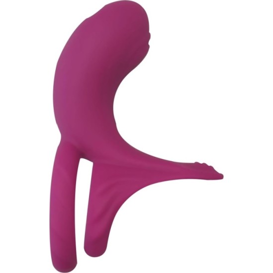 Toy Joy SILIKONINIS VIBRAVIMAS ŽIEDAS SU FUCHSIA USB CONTROL