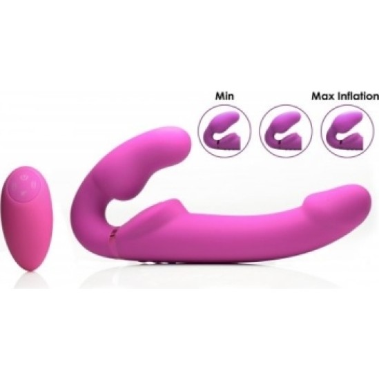 Xr - Strap U PIEPŪŠAMA IEKĀRTA SIEVIETĒM USB VIBRATORS AR ROZĀ VADĪBU