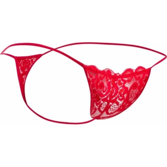 Mob Eroticwear RED LACE THONG L/XL