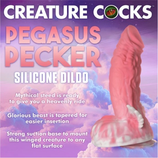 Xr - Creature Cocks PEGASUS PECKER spārnotais SILIKONA DILDO