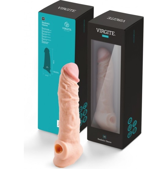 Virgite - Sleeves REALISTIC PENIS SHEATH S8 FLESH 19.8 CM