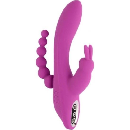 Vscnovelty TRIPLE PLEASURE PURPLE VIBRATOR