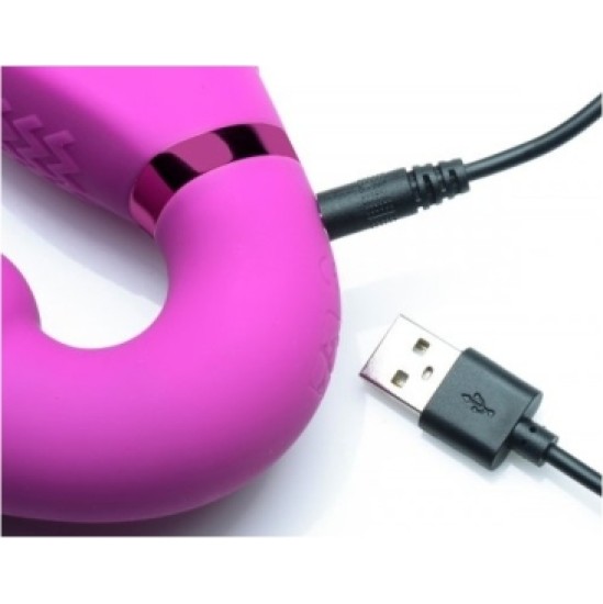 Xr - Strap U INFLATABLE HARNESS FOR WOMEN USB VIBRATOR WITH PINK CONTROL