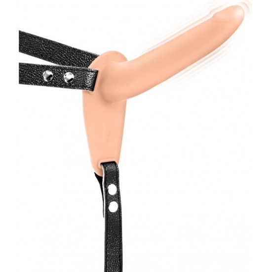 Fetish Tentation DIRŠELIAMAS SILIKONINIS DIRŽAS USB VIBRATORIAUS 155 CM