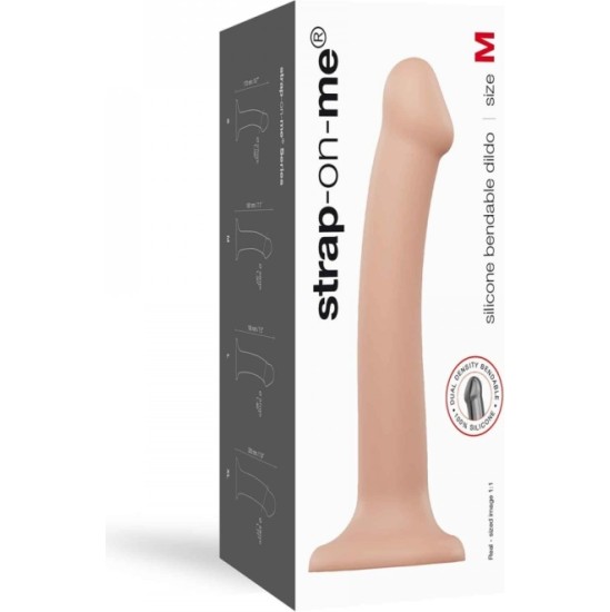 Strap-On-Me DILDO AR piesūcekni PIEMĒROTA IEKĀRTA DUAL BLĪVUMA FLEXIBLE M