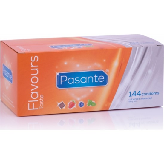 Pasante CONDOM TASTE FLAVORS BOX 144 UNITS