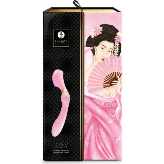 Shunga MASĀŽA VIBRATORS ZOA USB ROZĀ