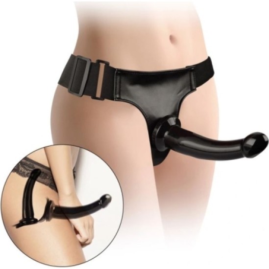 Vscnovelty BLACK MAGIC DOUBLE STRAP-ON HARNESS 17'8 CM BLACK