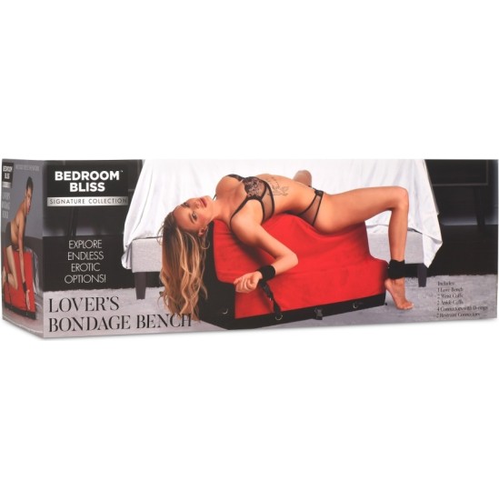 Xr - Bedroom Bliss LOVER'S BONDAGE BENCH RED