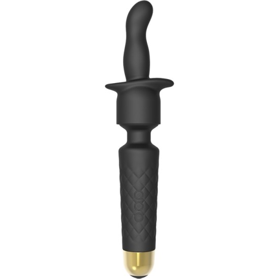 Dorcel WANDERFUL BLACK MASSAGER KIT WITH TWO ACCESSORIES