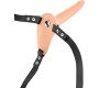 Fetish Tentation STRAP-ON FLESH SILICONE HARNESS USB VIBRATOR 155 CM