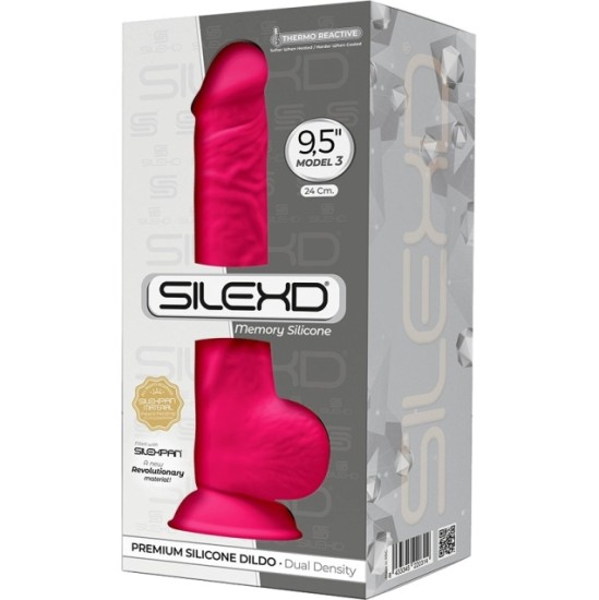 Silexd SILIKONA DILDO MODELIS 3 9,5 collu rozā