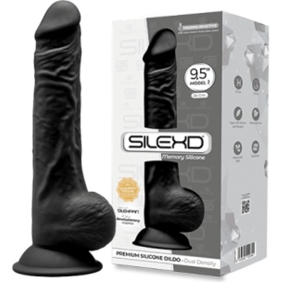 Silexd SILIKONA DILDO MODELIS 3 9'5 BLACK"