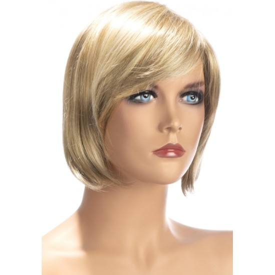 World Wigs BRANGERE KESKMISE JUUKSega PARUK BLONDE ESITUSTEGA