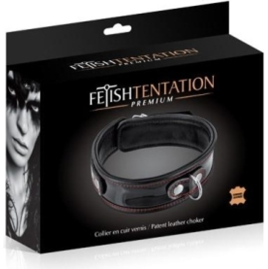 Fetish Tentation PREMIUM NECKLACE WITH BLACK/RED RING