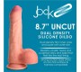 Xr - Jock DILDO PENIS AR sēkliniekiem DUBULTA BLĪVUMA NEGROZĪTA MĪKSTA 22 CM