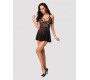 Obsessive 838-BAB-1 BABYDOLL & SHING BLACK 2XL/3XL