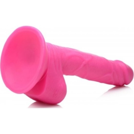 Xr - Pop Peckers REĀLISTS DILDO AR sēkliniekiem 16'5 CM ROZĀ