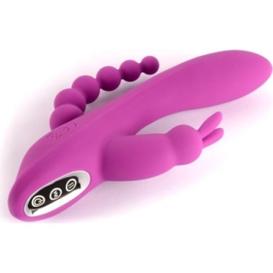 Vscnovelty TRIPLE PLEASURE PURPLE VIBRATOR